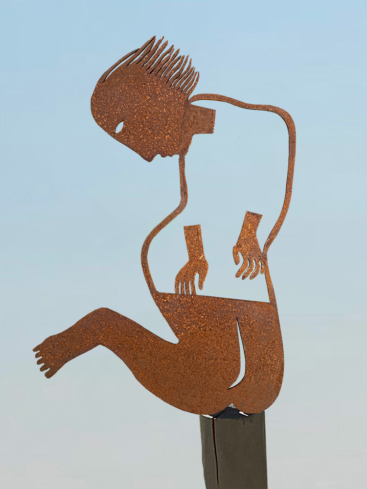 Figures in the Space — steel sculpture by Jolanta Johnsson